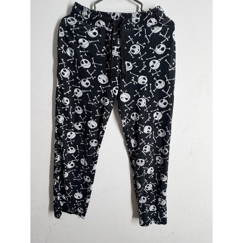 Disney Nightmare Before Christmas Jack Skellington Pajama Pants XS Black Skull